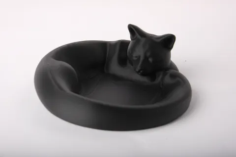 Sleeping Cat Trinket Tray — 3D printed animal tray