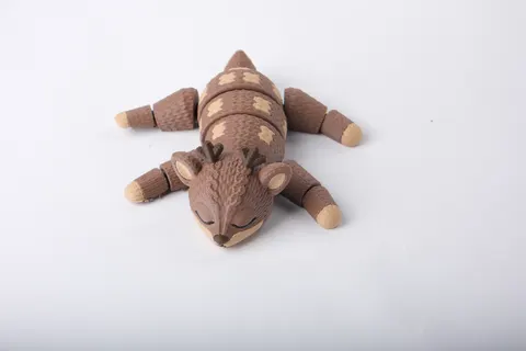 Sleeping Deer Flexi Toy Cute Articulated Woodland Animal — 3D printed flexi animal