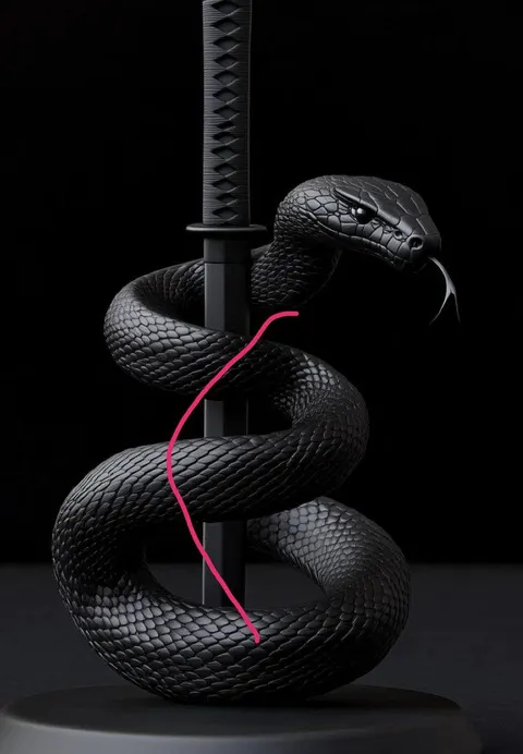 Snake Sword — 3D printed flexi reptile