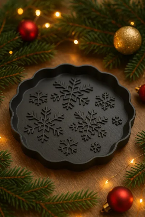 Snowflake Tray — 3D printed kitchen accessory