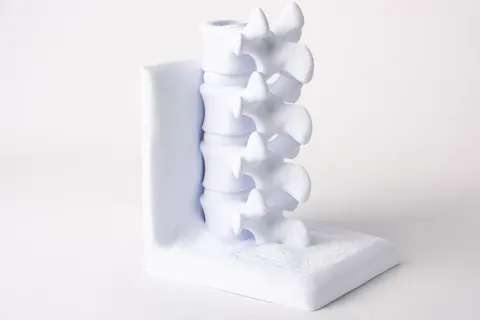 Spine Bookend Sculpture — 3D printed desk organizer