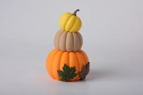 Stacked Pumpkin Decor — 3D printed botanical sculpture