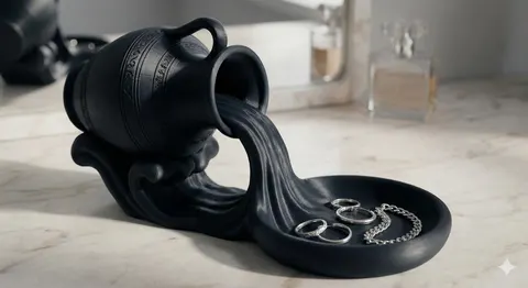 Stand Falling Jug — 3D printed desk organizer