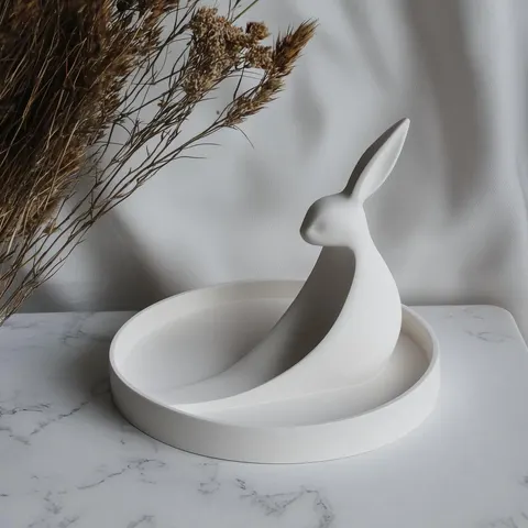 Stand With A Hare 1 — 3D printed animal figurine