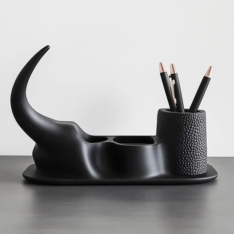 Stand With Tail And 3 Holes — 3D printed animal tray