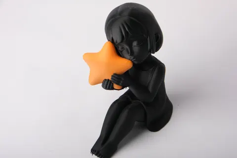 Star Hug Girl Sculpture — 3D printed bust sculpture