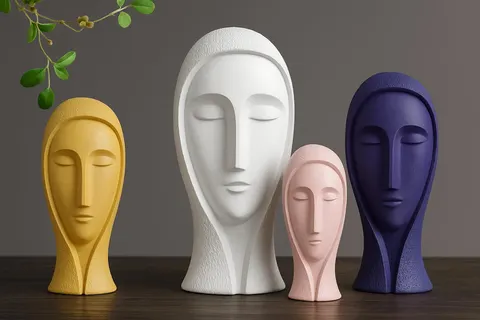 Statue Face Stone — 3D printed face sculpture