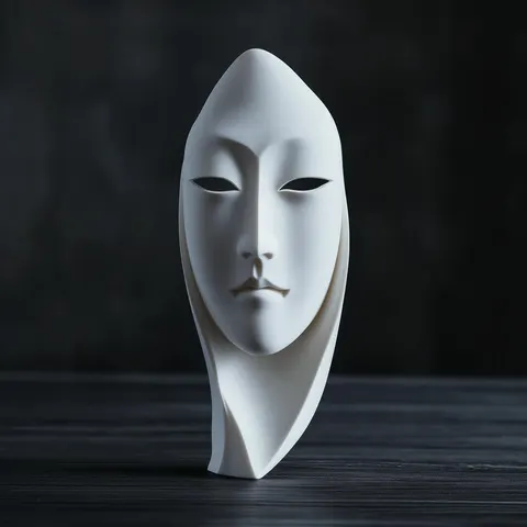 Statuette Mask — 3D printed wall decor piece