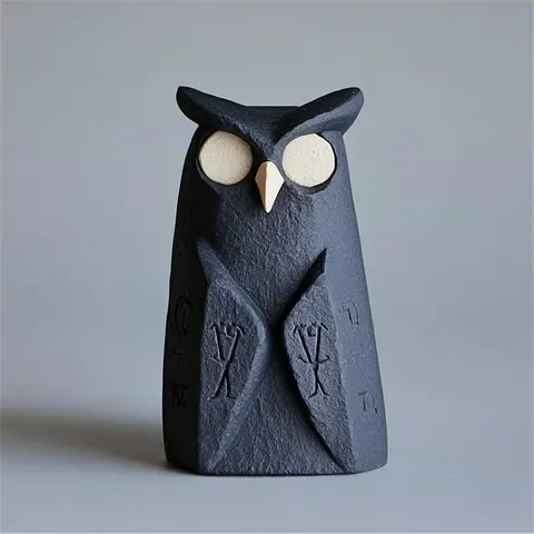 Stone Owl — 3D printed animal figurine
