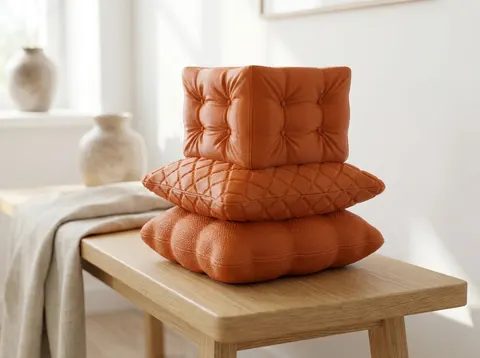 Stylish Orange Cushions Stack — 3D printed decor piece