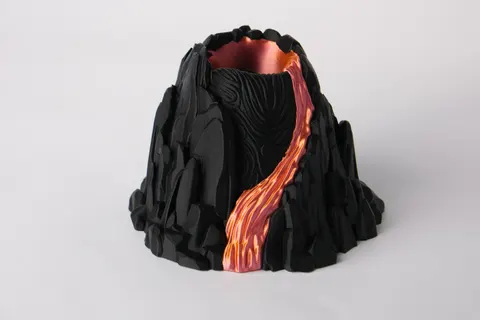 Stylized Volcano Desk Organizer — 3D printed desk organizer