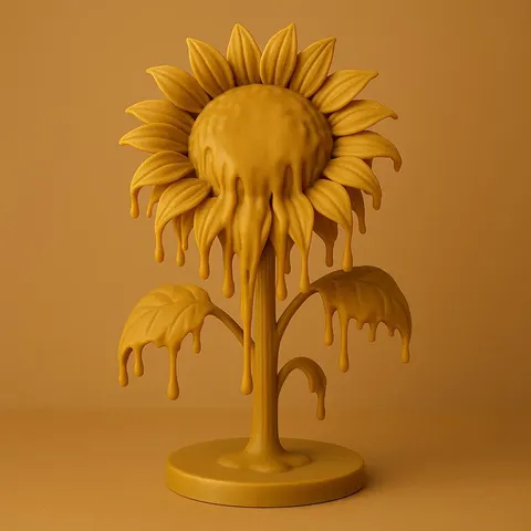 Sunflower 2 — 3D printed botanical sculpture