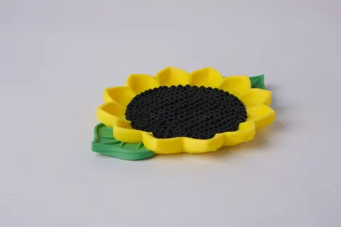 Sunflower Serving Tray — 3D printed botanical tray