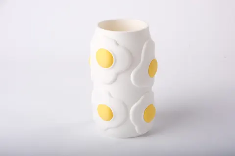Sunny Side Egg Vase — 3D printed figural vase