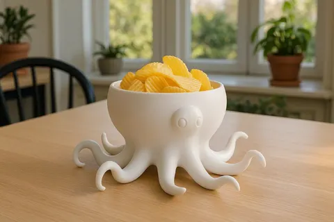 Tentacle Plate — 3D printed flexi sea creature