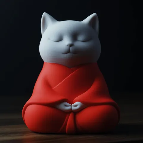 The Monk Cat — 3D printed cat figurine