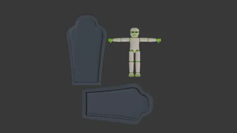 The Mummy With The Coffin — 3D printed gothic figurine