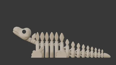 The Stegosaurus — 3D printed flexi reptile