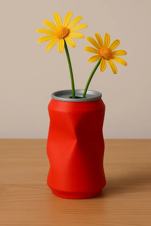 Tin Can — 3D printed figural vase