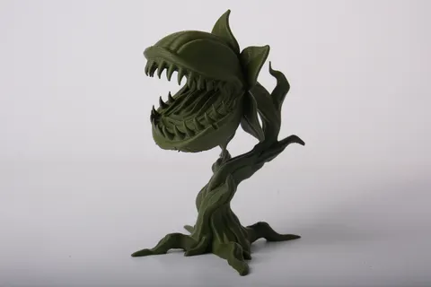 Toothy Carnivorous Monster Plant Sculpture — 3D printed botanical sculpture