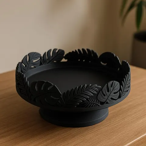 Tray With Leaves 2 — 3D printed botanical tray