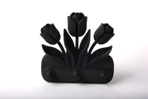 Tulip Wall Hook — 3D printed wall decor piece