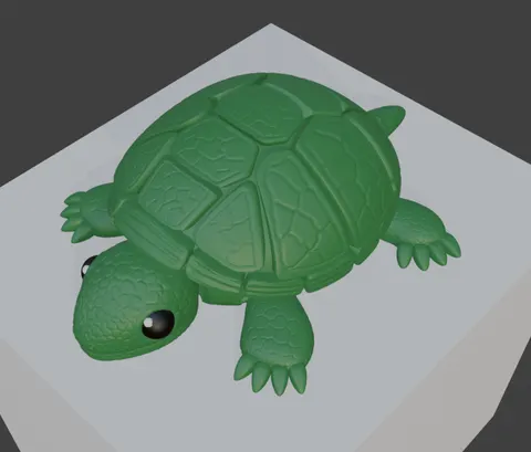 Turtle — 3D printed animal figurine