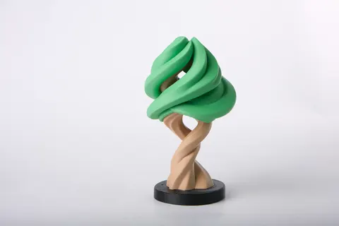 Twisted Tree Sculpture — 3D printed botanical sculpture