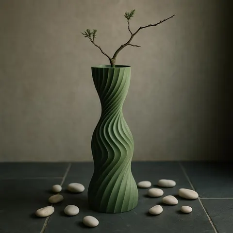 Twisted Vase 3 — 3D printed geometric vase