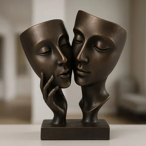 Two Masks Interested — 3D printed wall decor piece