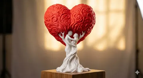 Two Under Heart — 3D printed botanical sculpture