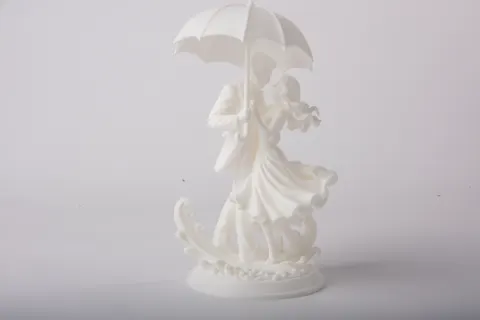 Umbrella Dance Couple Sculpture — 3D printed bust sculpture