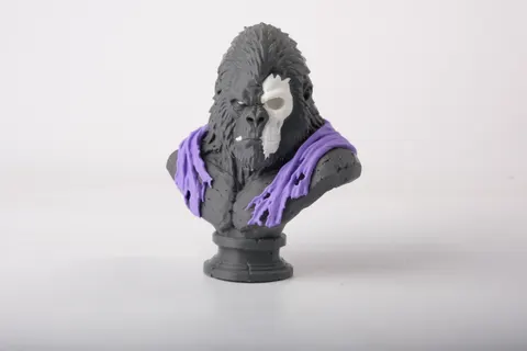 Undead Gorilla Bust — 3D printed gothic figurine