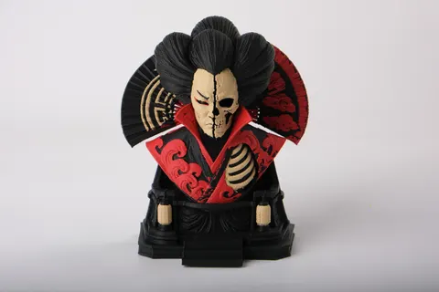 Undead Kabuki Actor Bust — 3D printed gothic figurine