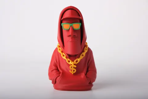 Urban Moai Boss Figurine — 3D printed bust sculpture