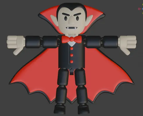 Vampire With The Cape — 3D printed gothic figurine