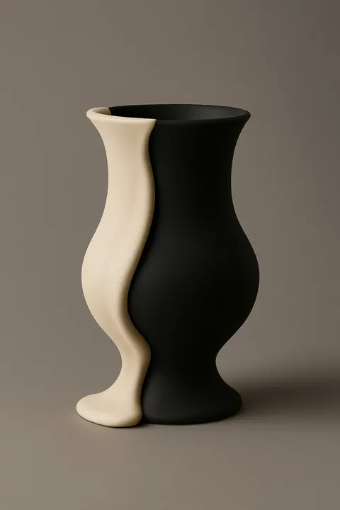 Vase B.w — 3D printed geometric vase