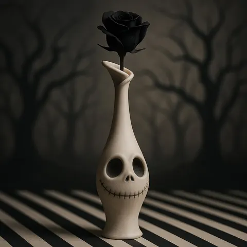 Vase Cartoon Skull — 3D printed figural vase