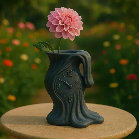 Vase Flowing Time — 3D printed geometric vase