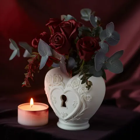 Vase Heart — 3D printed figural vase
