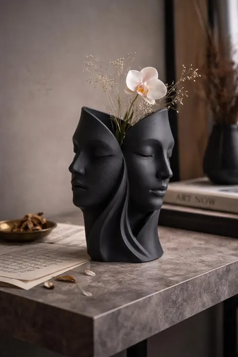 Vase Of Female Heads — 3D printed figural vase
