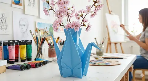 Vase Origami — 3D printed geometric vase