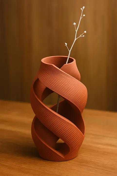 Vase Ribbon 2 — 3D printed geometric vase