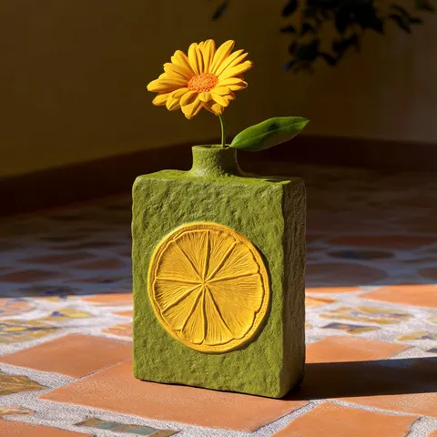 Vase Slice Of Lemon — 3D printed botanical vase