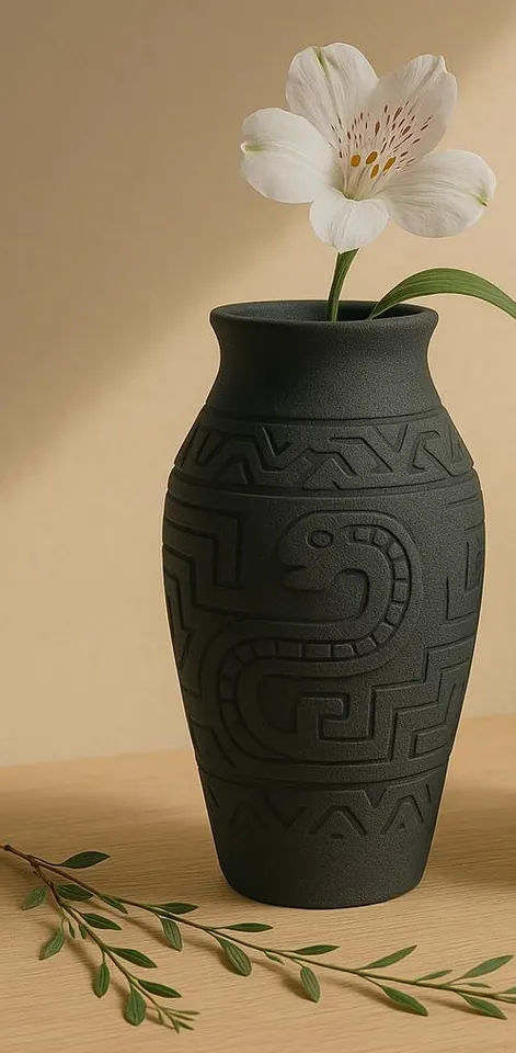 Vase Snake Indica — 3D printed botanical vase