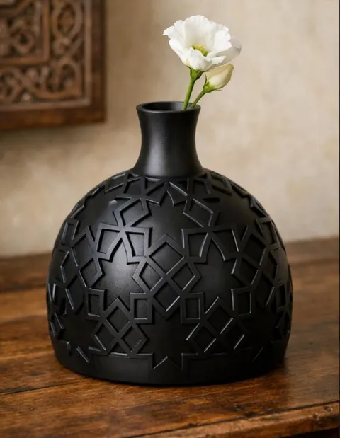 Vase With An Ornament — 3D printed geometric vase