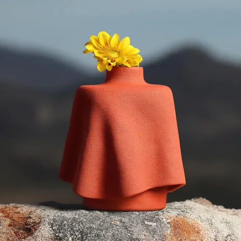 Vase With Cloth — 3D printed figural vase