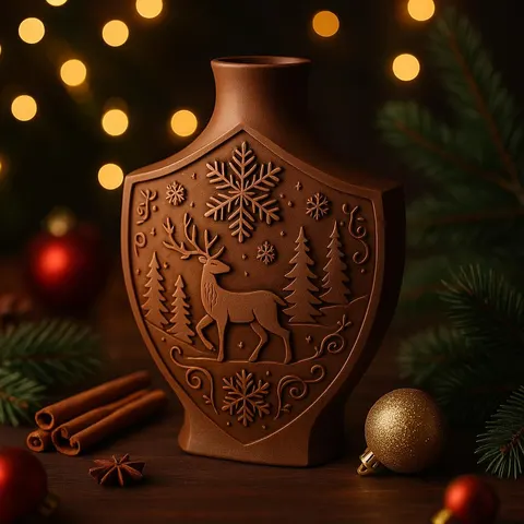 Vase With Deer — 3D printed figural vase