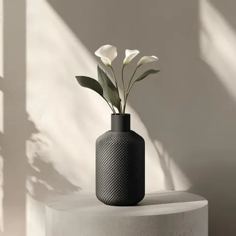 Vase With Diamond Pattern — 3D printed geometric vase