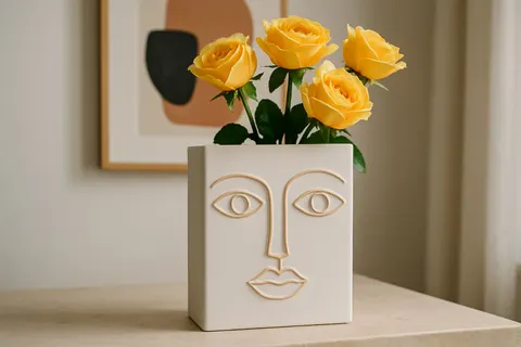 Vase With Face — 3D printed figural vase